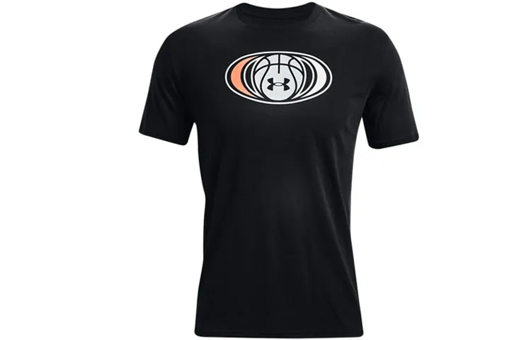 Under Armour T-Shirts Men's Black Crew Neck Moderate Straight Fit