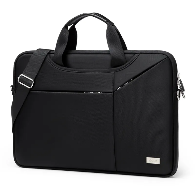 GOLF Fabric Briefcase Laptop Bag Large Men's Black/Gray