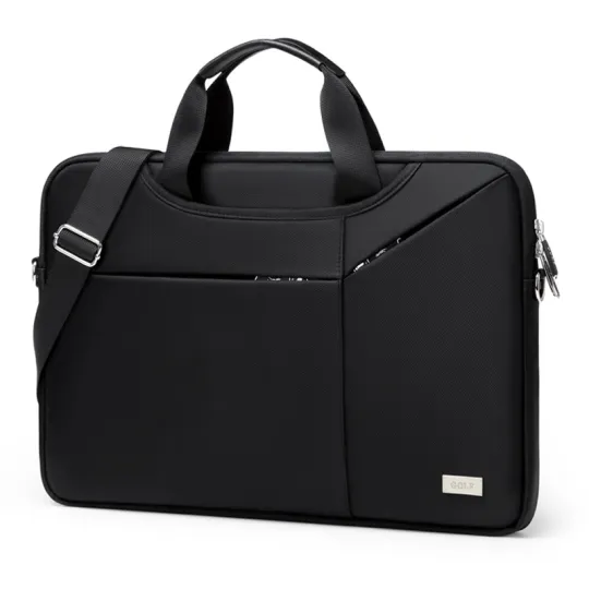 GOLF Fabric Briefcase Laptop Bag Large Men's Black/Gray