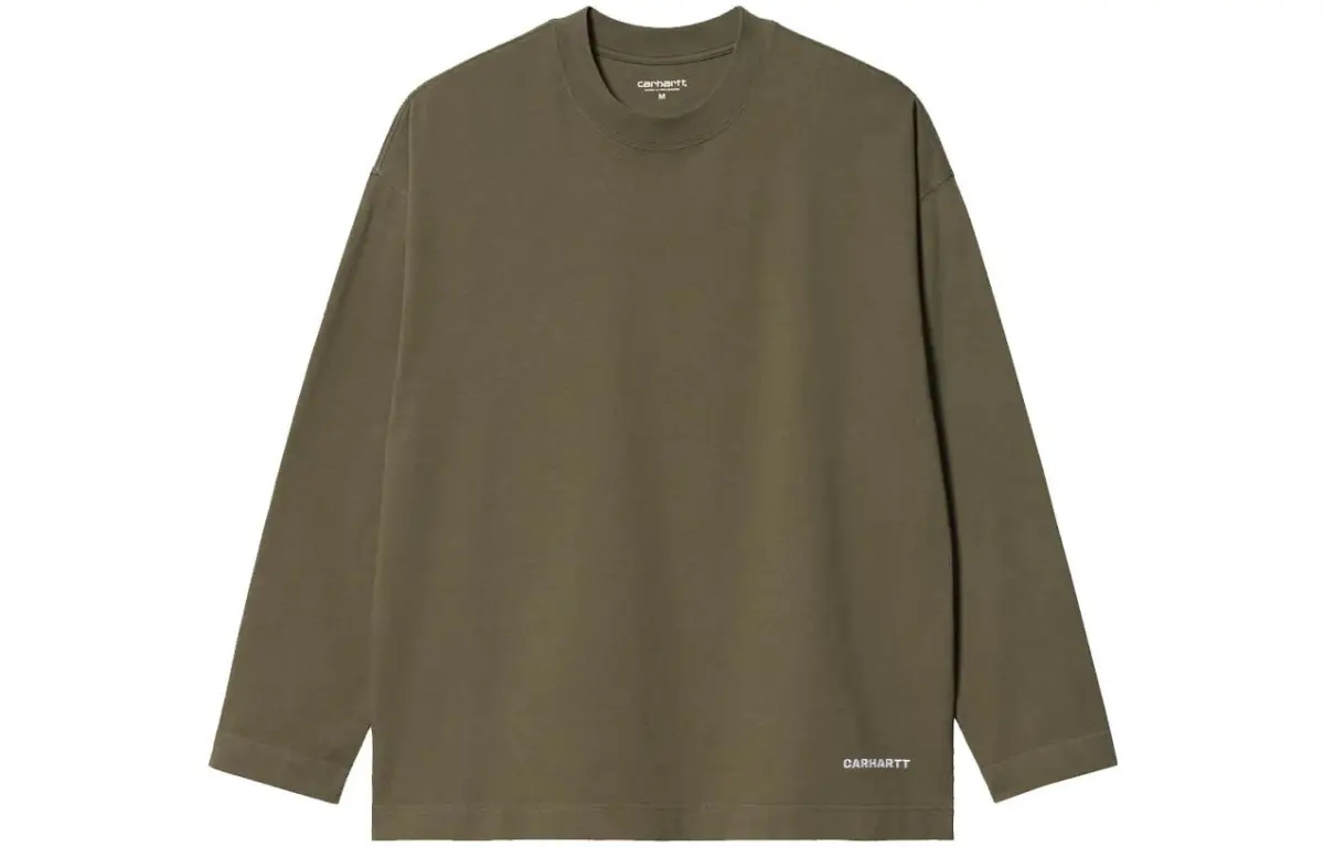 Carhartt WIP T-Shirts Men's Olive Crew Neck Moderate
