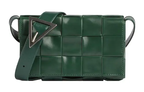 Bottega Veneta CASSETTE Cow Leather Shoulder Bag, Crossbody Bag Small Men's Rain Tree Green