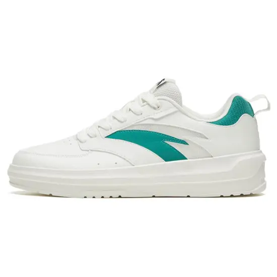 Anta Life Collection Anti Slip And Wear Resistant Breathable Low Top Skateboard Shoes White Green