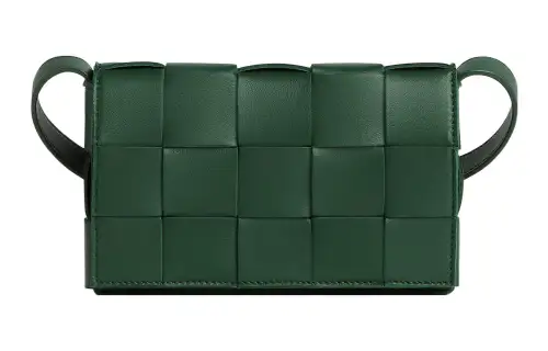Bottega Veneta CASSETTE Lambskin Pillow Bag, Shoulder Bag, Crossbody Bag Small Women's Rain Tree Green