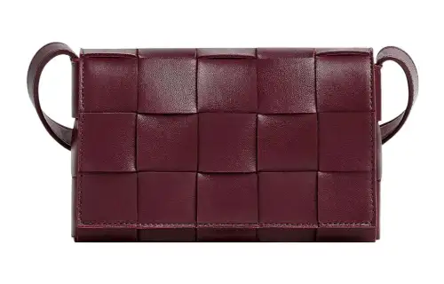 Bottega Veneta CASSETTE Pillow Bag Lambskin Tofu Bag, Shoulder Bag, Crossbody Bag Small Women's Burgundy