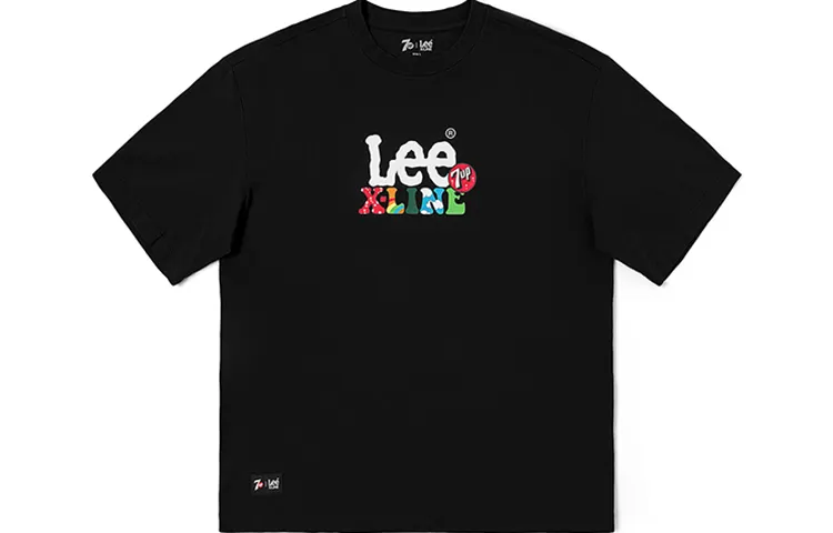 Lee T Shirts Men's Black Crew Neck Moderate Straight Fit
