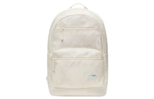 Li Ning Sports Life Collection Polyester Students Backpack Regular Unisex Ecru