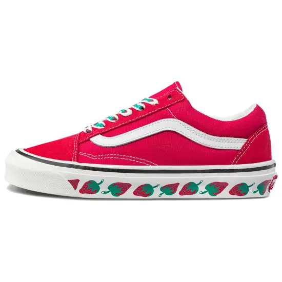 Vans Old Skool Skateboarding Shoes Unisex Low-top Red/White