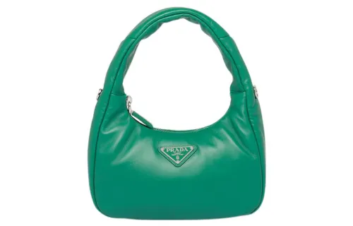 PRADA Soft Sheep Leather Shoulder Bag, Handbag Mini Women's Green