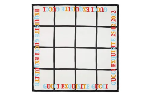 GUCCI Silk Scarves Women's White
