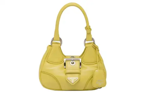 PRADA Prada, adjustable removable straps, triangle, green one-shoulder bag
