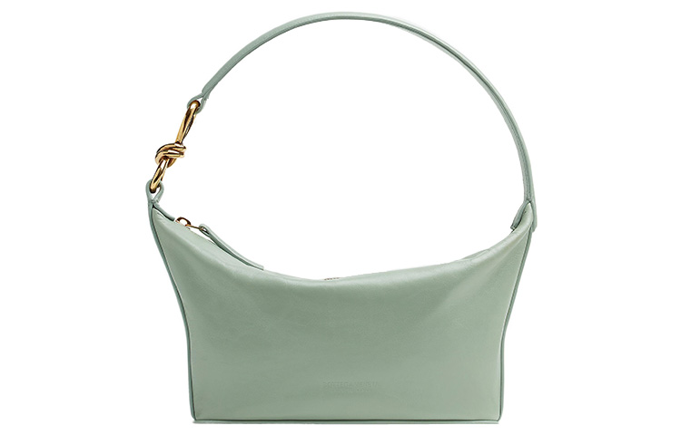 Bottega Veneta KNOT Cow Leather Shoulder Bag, Pochette Handbag, Shoulder Bag Women's Sage Green
