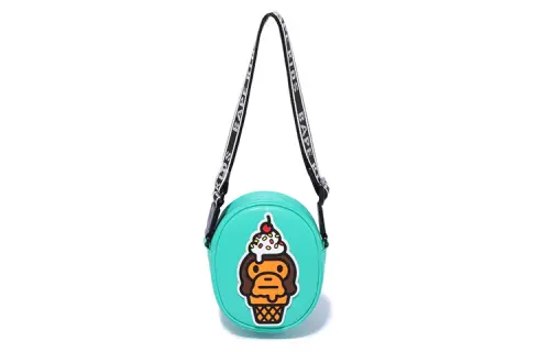 A BATHING APE Synthetic Leather Crossbody Bag, Shoulder Bag Regular Men's Green