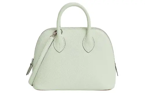 HERMES Bolide Mysore Goat Skin Bowling Bag, Handbag, Shoulder Bag, Crossbody Bag Women's 0S Vert Fizz Bubble Green