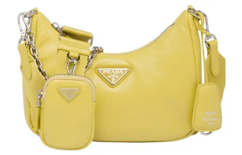 PRADA Re Edition Nappa Leather Crossbody Bag, Shoulder Bag Women's Pomelo Green