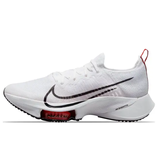 Nike Air Zoom Tempo NEXT% Flyknit White Light Crimson Platinum Tint Black