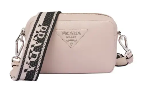 PRADA Leather Crossbody Bag, Shoulder Bag Women's Pink