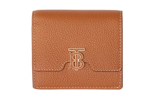Burberry Calfskin Wallet Women's Brown/Black