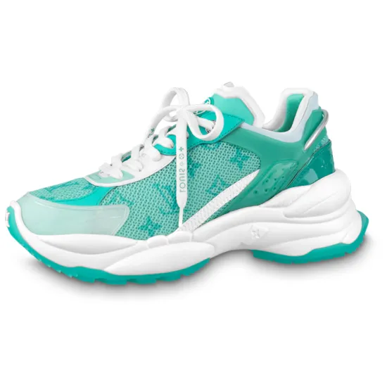 LOUIS VUITTON Run 55 Casual Shoes Women's Low-Top Green