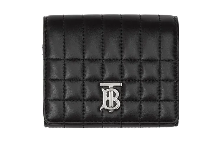 Burberry Lambskin Wallet Small Women's Black