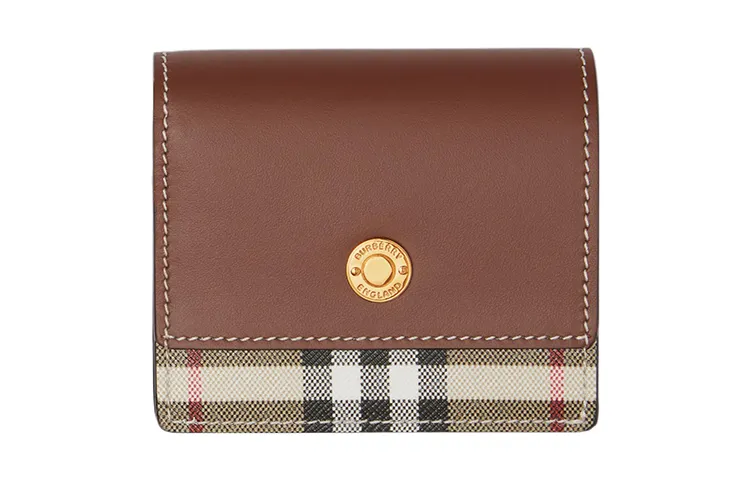 Burberry VINTAGE Cotton Wallet Small Women's Brown