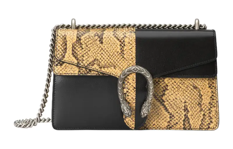 GUCCI Dionysus Python Skin With Leather Crossbody Bag, Shoulder Bag Women's