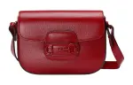 GUCCI Horsebit 1955 Leather Crossbody Bag, Shoulder Bag Women's Red