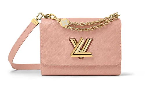 LOUIS VUITTON Twist Epi Grain Cow Leather Shoulder Bag, Crossbody Bag, Handbag Medium Women's Rose