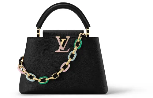 LOUIS VUITTON Capucines Taurillon Cow Leather Kapsyn Shoulder Bag, Crossbody Bag, Handbag Small Women's Black