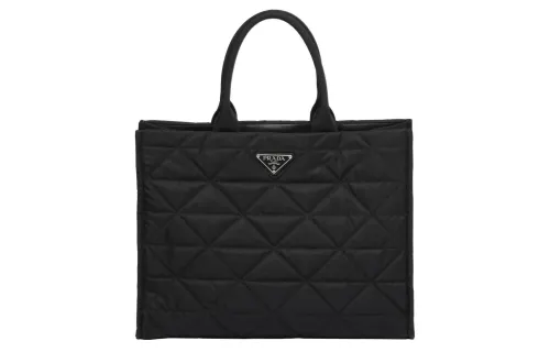 PRADA Recycled Nylon Tote Bag, Shopping Bag, Handbag Men's Black