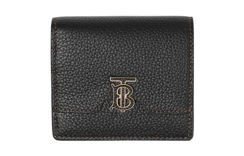Burberry Calfskin Wallet Regular Women's Black