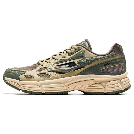Erke Mountain Anti-Slip Wear-Resistant Low-Top Sports Casual Shoes Brown Green