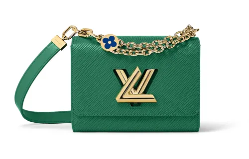 LOUIS VUITTON Twist Epi Grain Cow Leather Shoulder Bag, Crossbody Bag, Handbag Small Women's Green