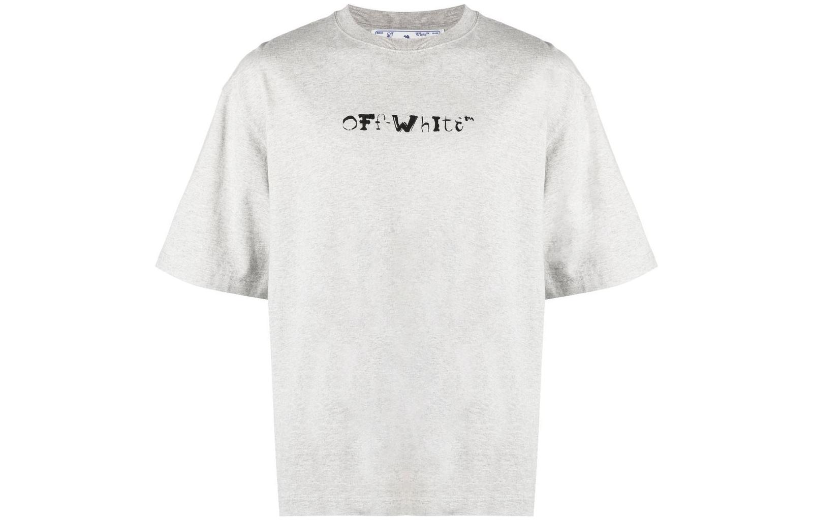 Мужская футболка OFF-WHITE Logo (светло-серая)