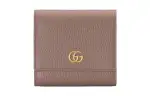 GUCCI GG Marmont Leather Wallet Women's Pink