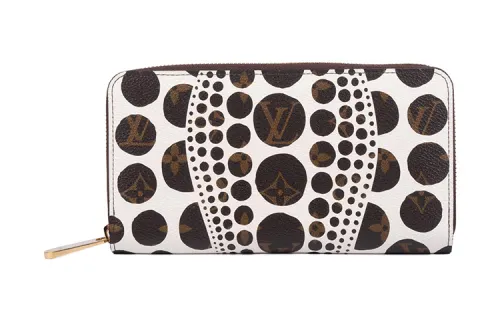 LOUIS VUITTON Yayoi Kusama Collaboration Zippy Coated Canvas Wallet Women's Multicolor