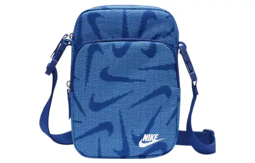 Nike Heritage Polyester Shoulder Bag, Crossbody Bag Regular Unisex Blue