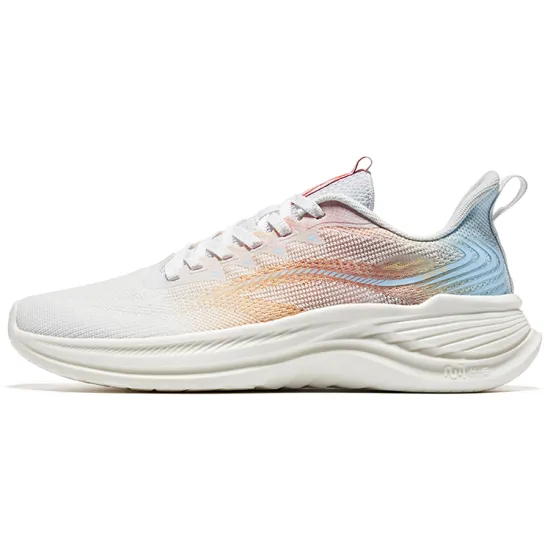 Erke Lightning 2.0 Anti Slip Wear Resistant Low Top Running Shoes Men's White Orange