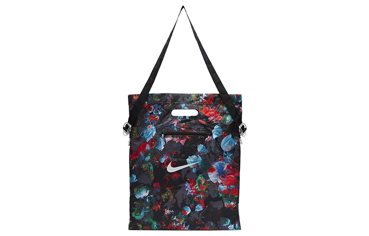 Nike Polyester Tote Bag, Shopping Bag, Portable Crossbody Bag, Shoulder Bag Unisex Black