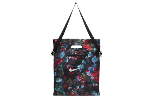 Nike Polyester Tote Bag, Shopping Bag, Portable Crossbody Bag, Shoulder Bag Unisex Black