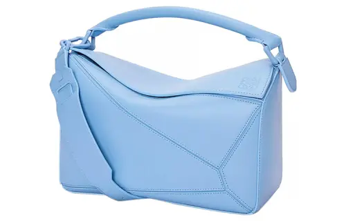 LOEWE Puzzle Bag In Satin Calfskin Olympic Blue