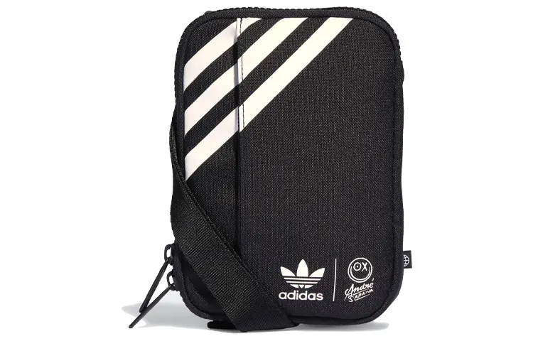 Adidas Originals Trefoil Polyester Shoulder Bag, Crossbody Bag Regular Unisex Black