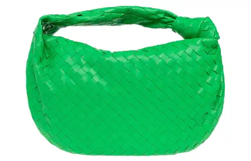 Bottega Veneta Jodie Sheepskin One Shoulder Handbag Small Women's Green