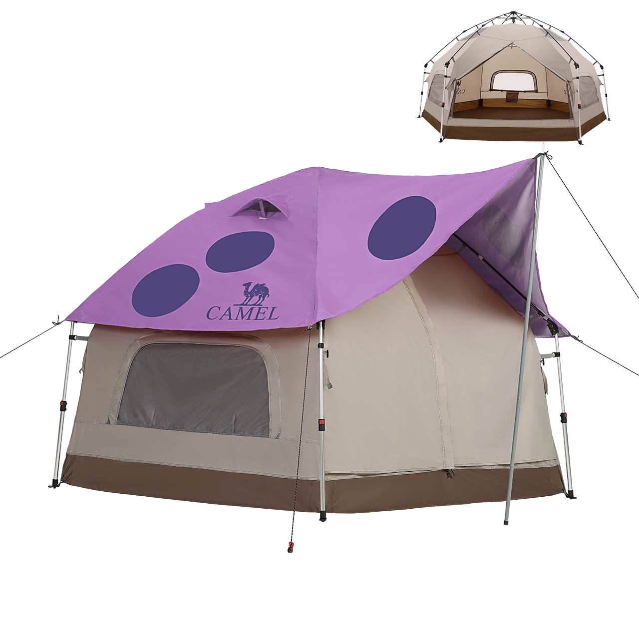 CAMEL Camping Tent One-bedroom Outdoor Yurt Tent