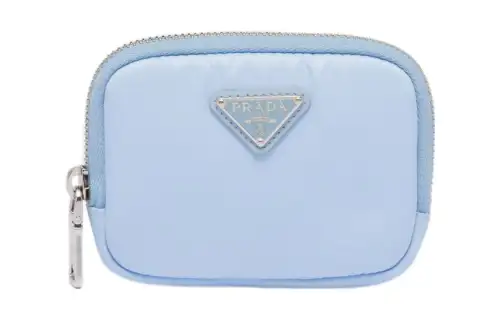 PRADA Recycled Nylon Wallet Small Women's Light Blue