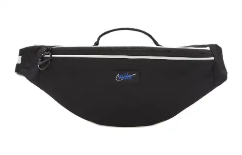 Nike Heritage Athleisure Polyester One Shoulder Crossbody Fanny Pack Small Unisex Black