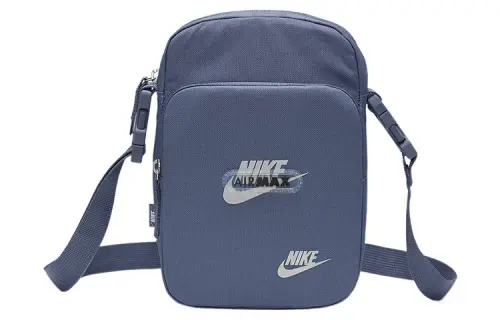 Nike Heritage Polyester Shoulder Bag, Crossbody Bag Regular Unisex Blue