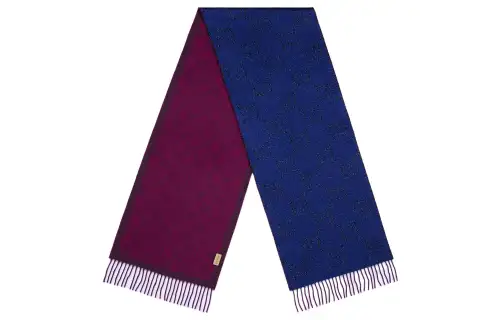 GUCCI Knit Scarves Women's Blue/Purple