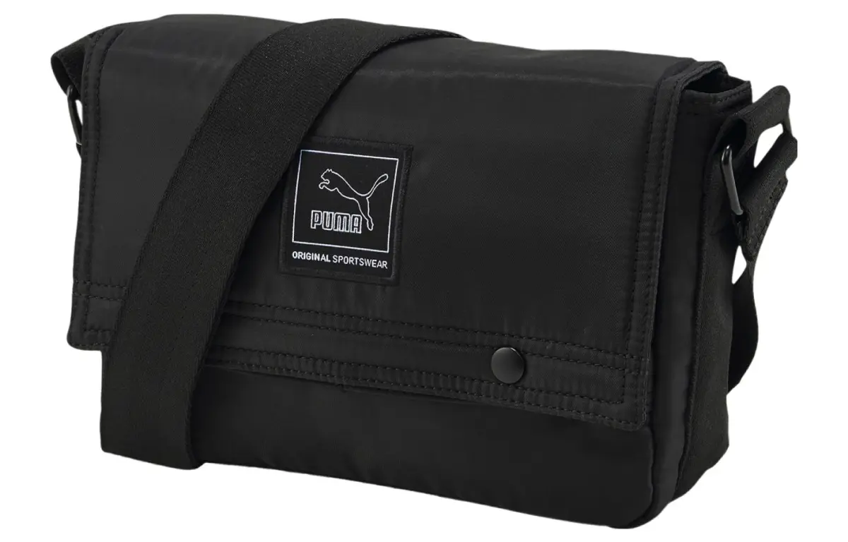 PUMA Fabric Messenger Bag, Shoulder Bag, Crossbody Bag Regular Unisex Black
