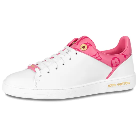 LOUIS VUITTON Front Row Sneakers 'White With Pink Monogram' Women's