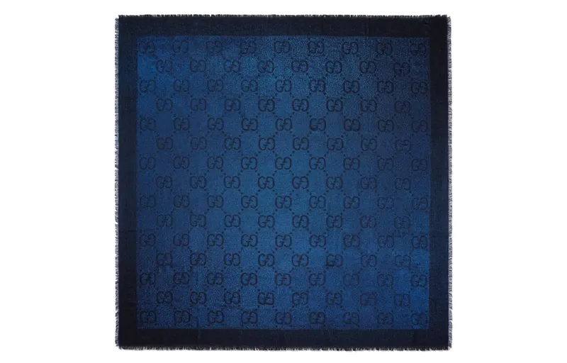 GUCCI Knit Scarves Women's Blue